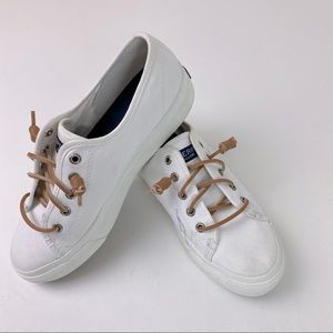 SPERRY Crest Vibe Platform sneaker white Sz 6.5